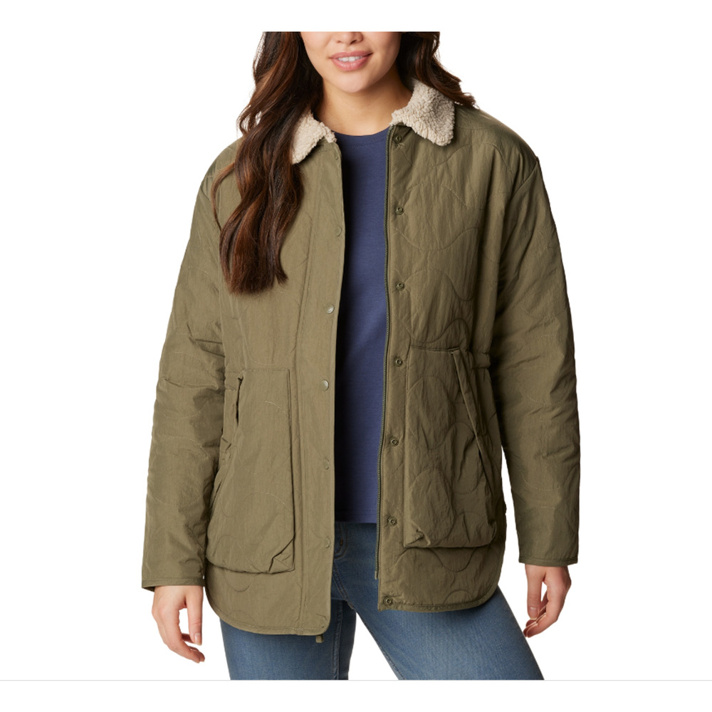 Columbia Birchwood Quilted Jacket Stone Green Size XS